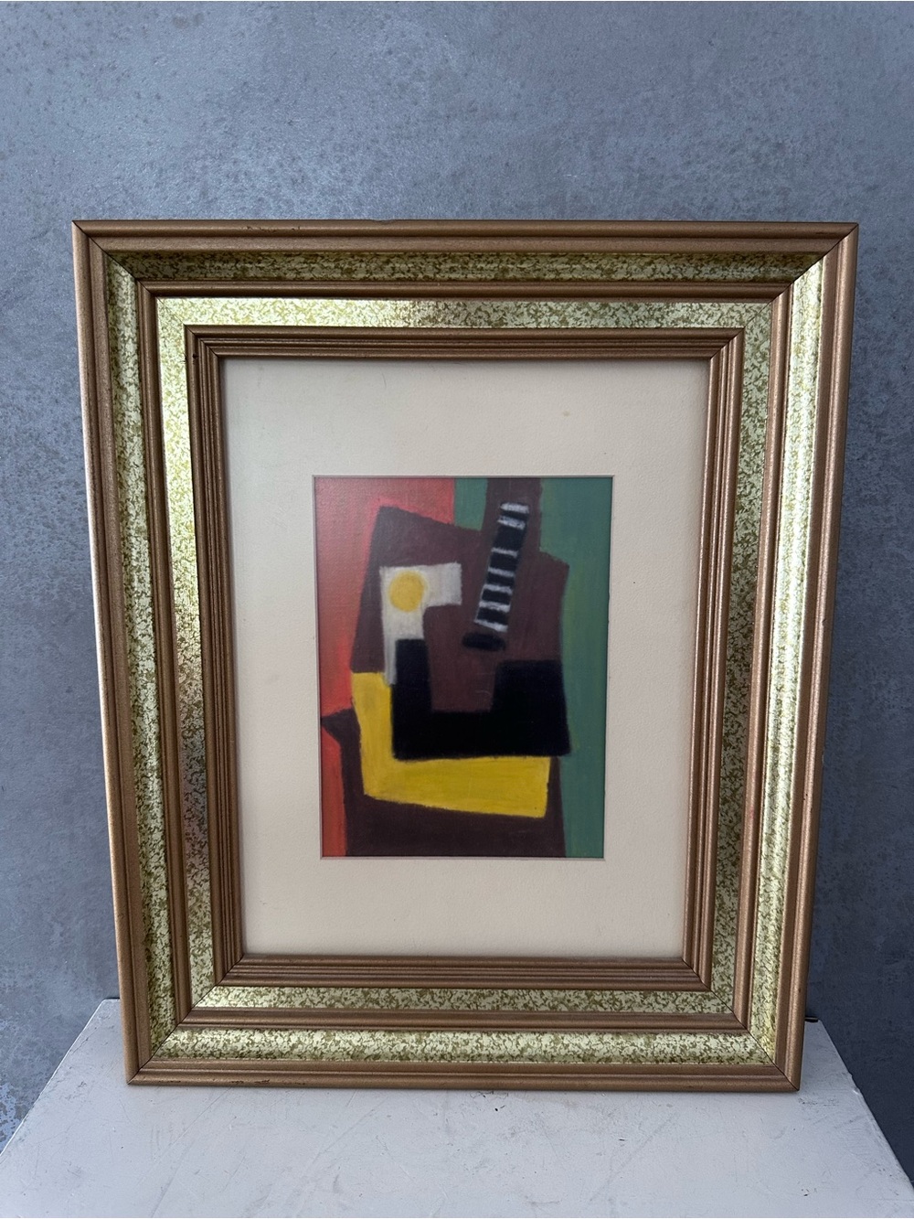 FRAMED PICASSO STYLE OIL PAINTING